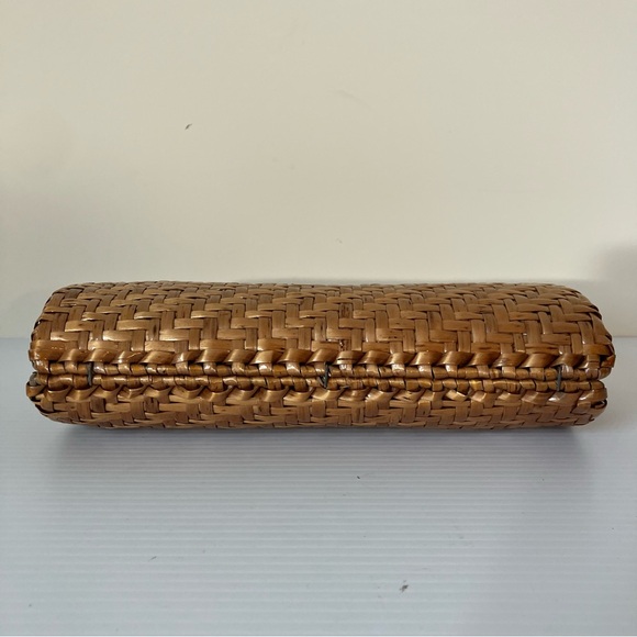Rodo Italy Vintage Woven Glazed Wicker Mid-Century Italian Clutch Bag - Picture 9 of 12